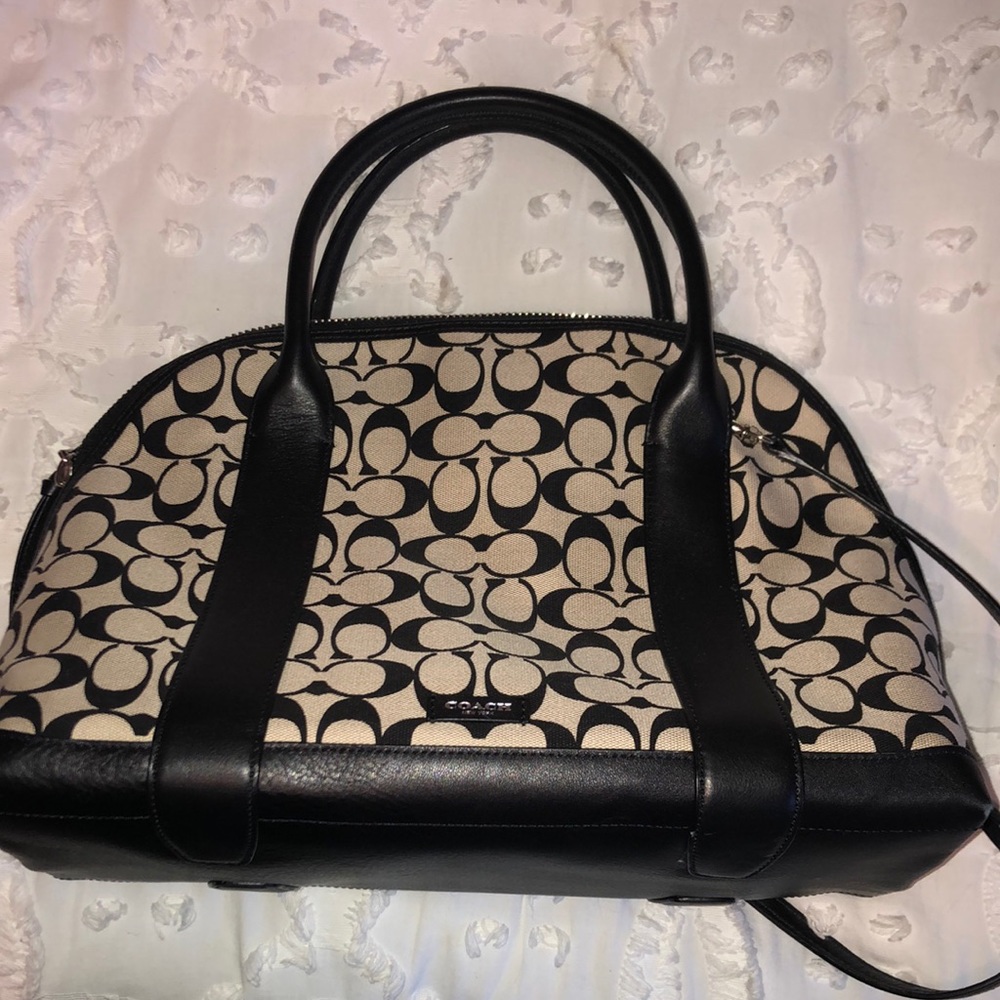 Coach black and gray purse